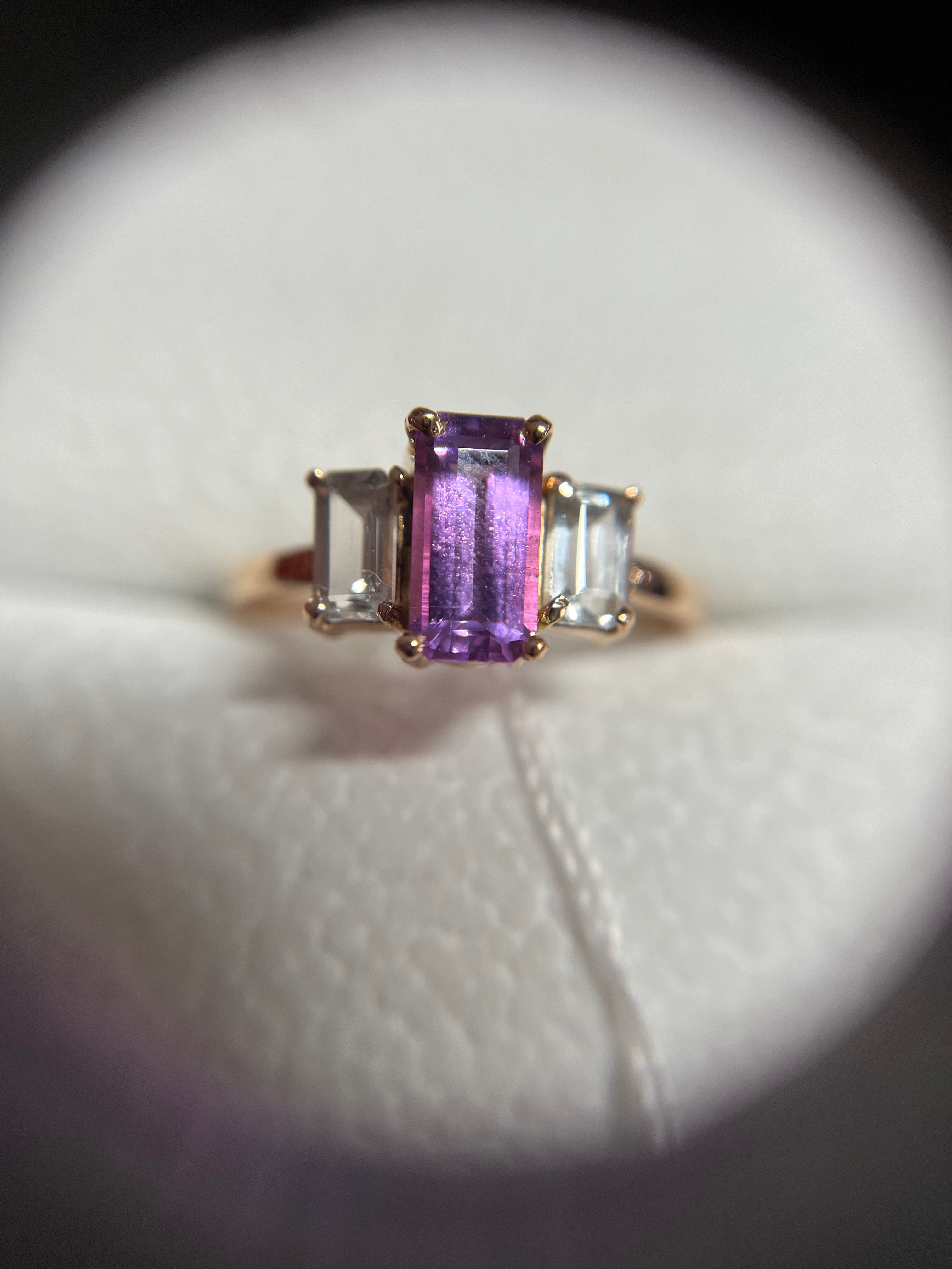 Bague trio baguettes