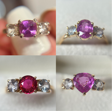 Bague trio ronds