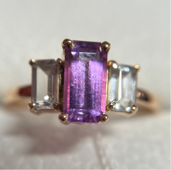 Bague trio baguettes